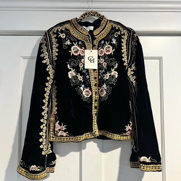 Chasing Unicorns Dark Horse Silk Velvet Jacket - NWT - XL - Picture 6 of 14